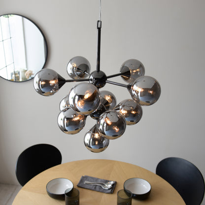 Oscar 11 Pendant Light Black Chrome – Black