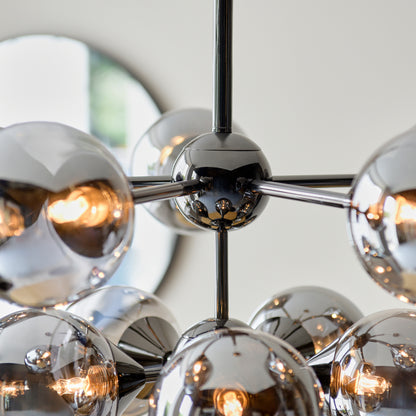Oscar 11 Pendant Light Black Chrome – Black