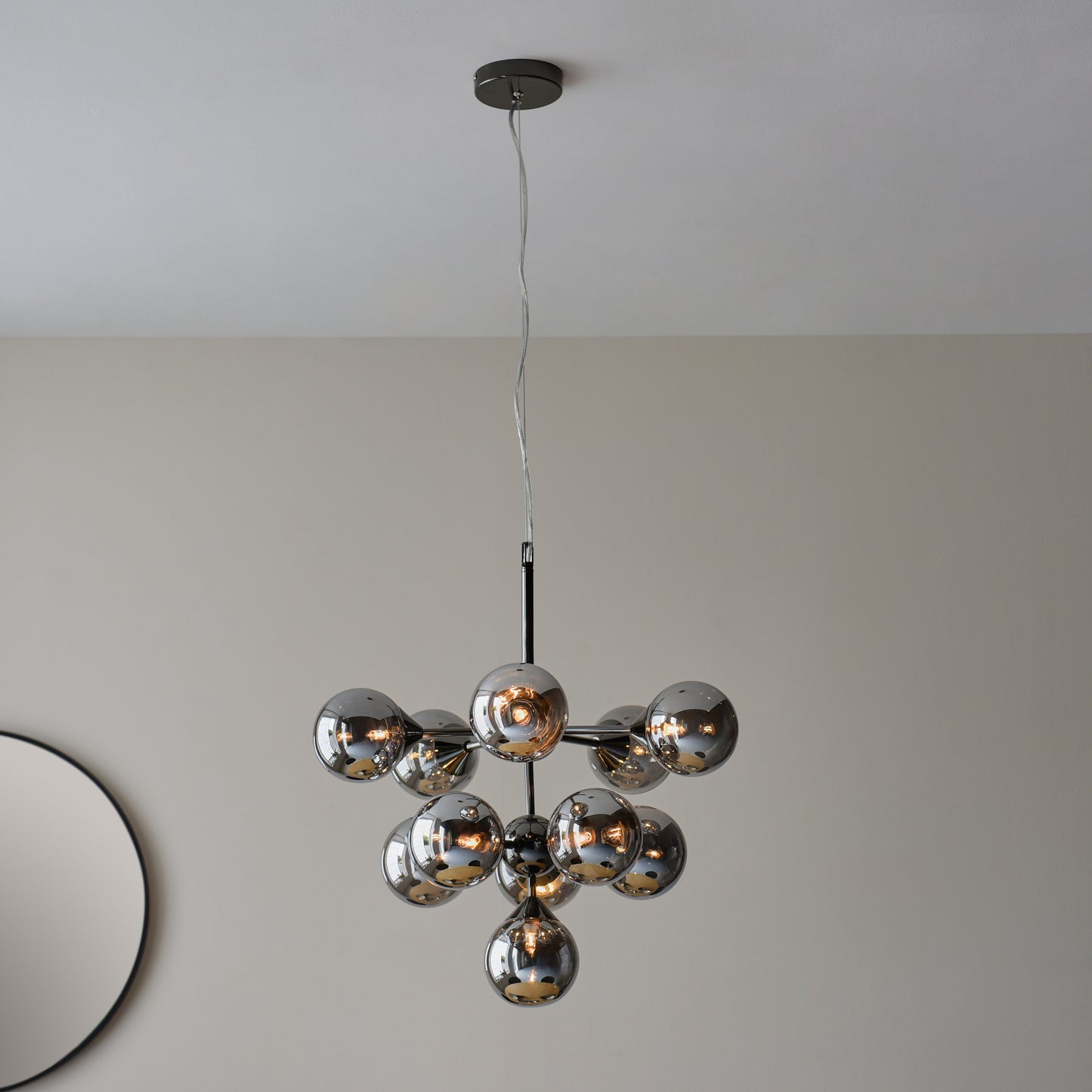Oscar 11 Pendant Light Black Chrome – Black