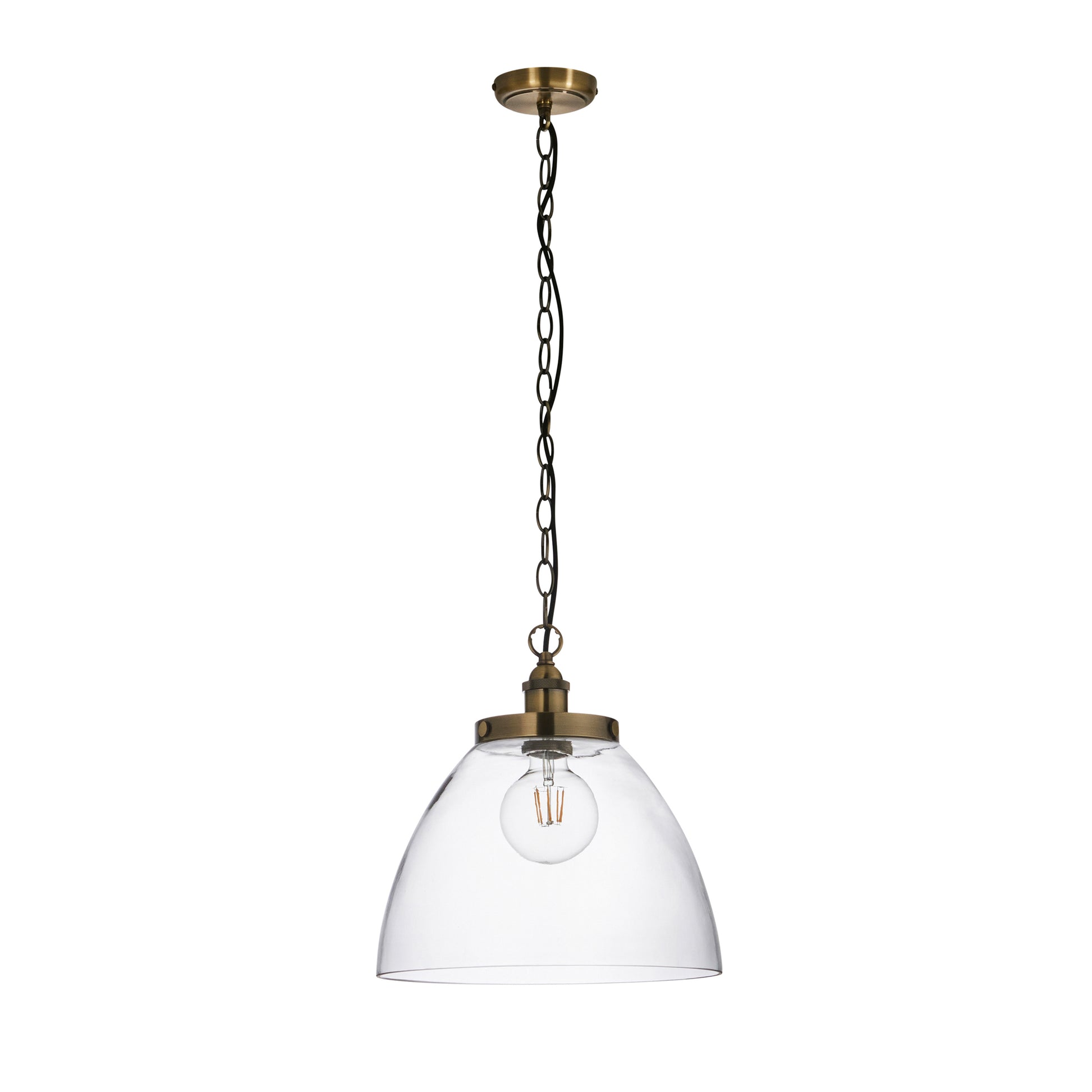 Hansen Grand 1 Pendant Light Antique Brass – Brass