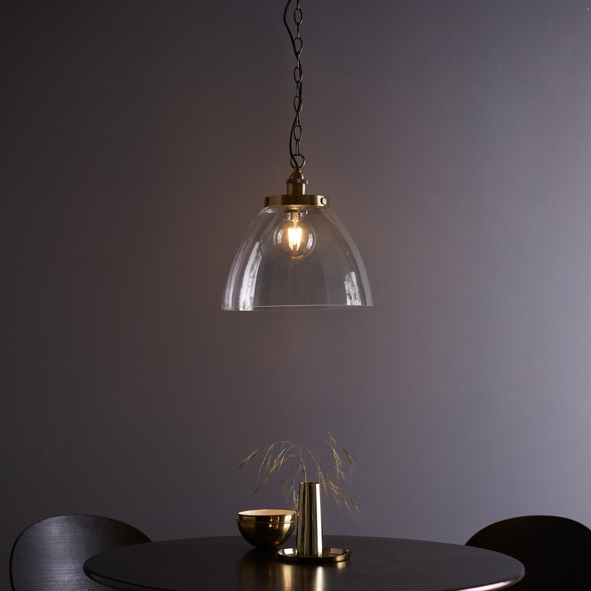 Hansen Grand 1 Pendant Light Antique Brass – Brass