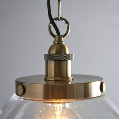 Hansen Grand 1 Pendant Light Antique Brass – Brass