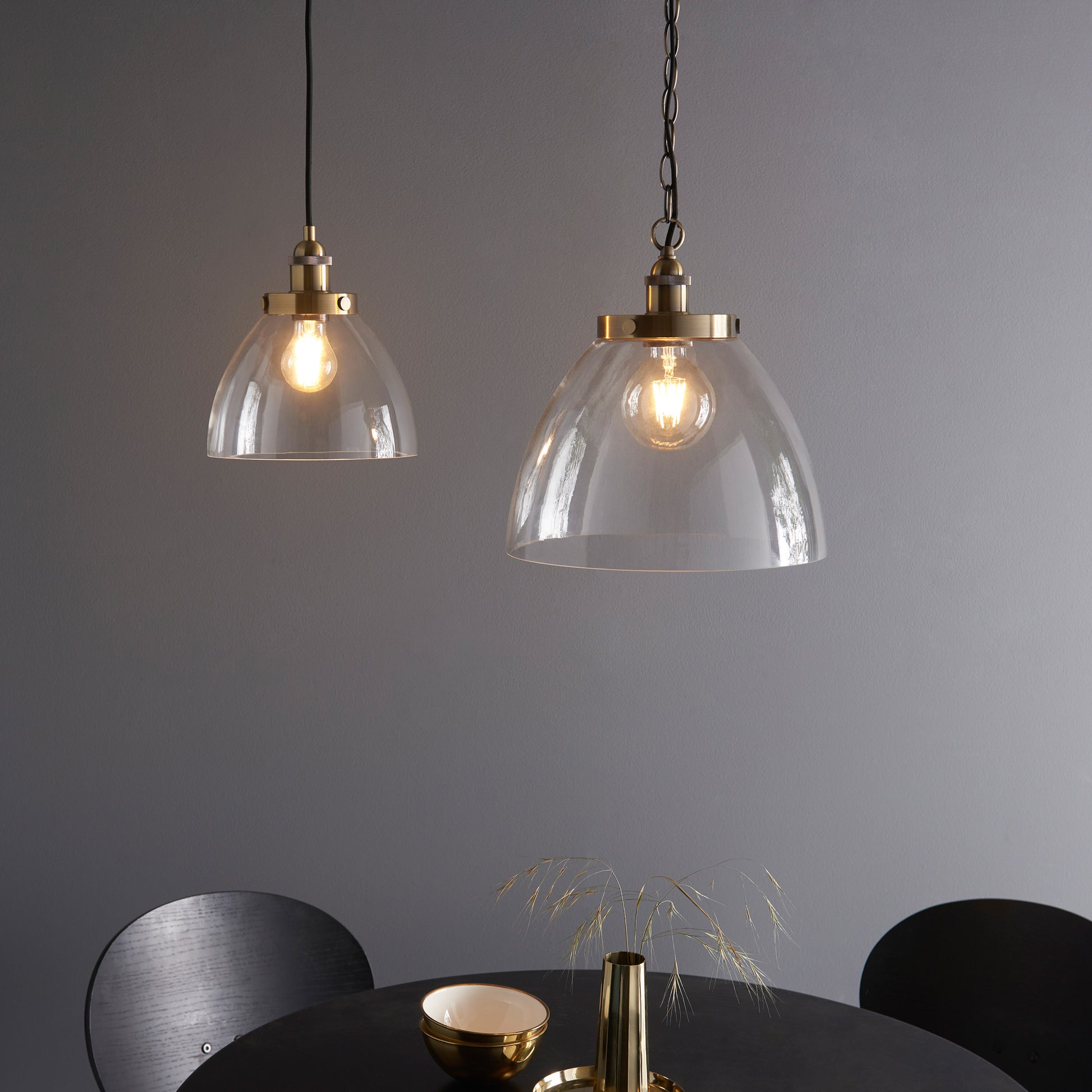 Hansen Grand 1 Pendant Light Antique Brass – Brass