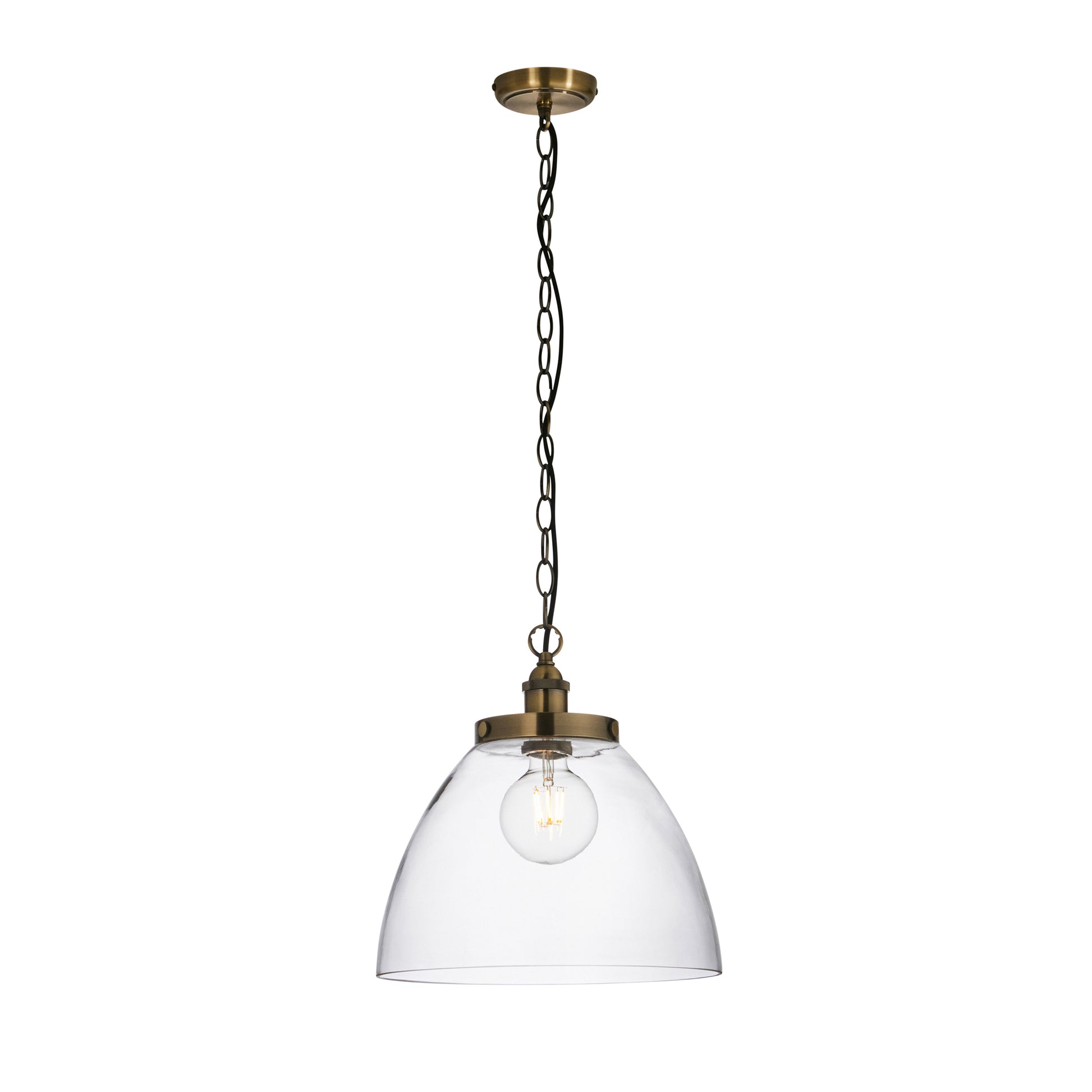 Hansen Grand 1 Pendant Light Antique Brass – Brass