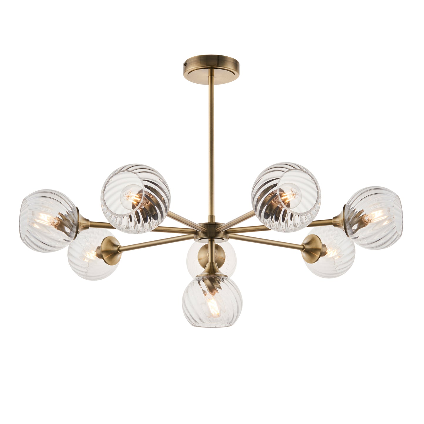 Allegra 8 Pendant Light Antique Brass – Brass