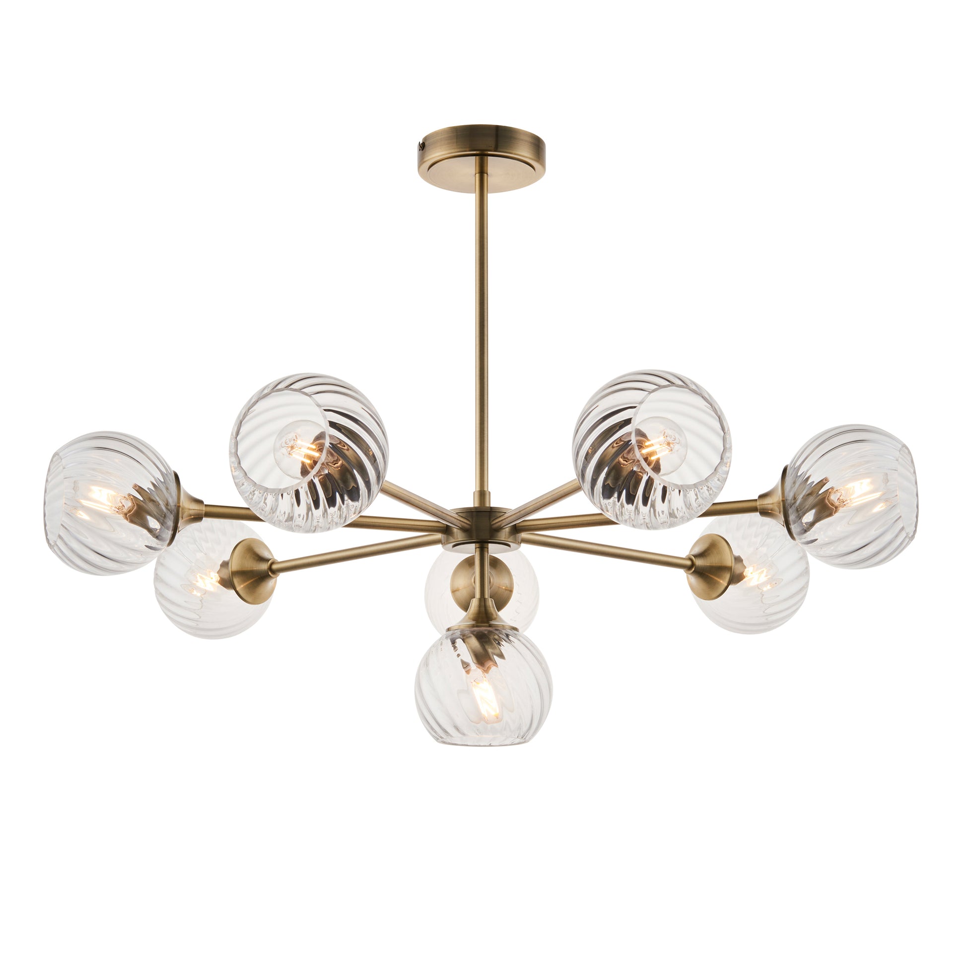 Allegra 8 Pendant Light Antique Brass – Brass