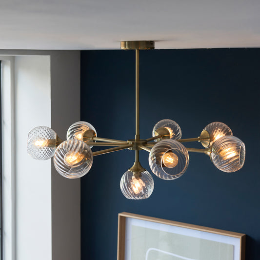 Allegra 8 Pendant Light Antique Brass – Brass