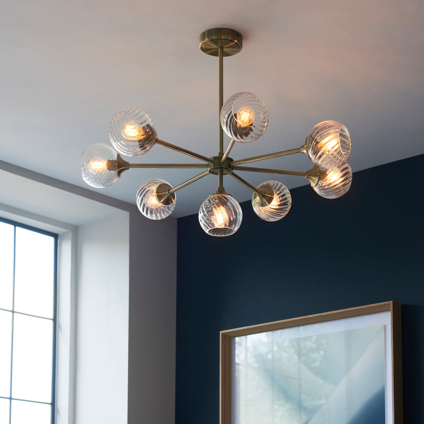 Allegra 8 Pendant Light Antique Brass – Brass