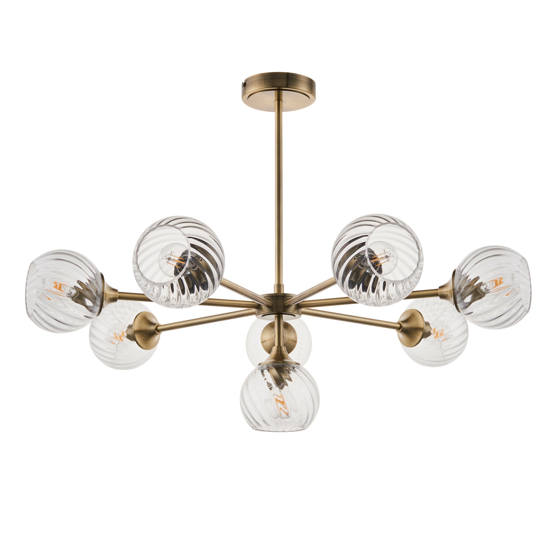 Allegra 8 Pendant Light Antique Brass – Brass