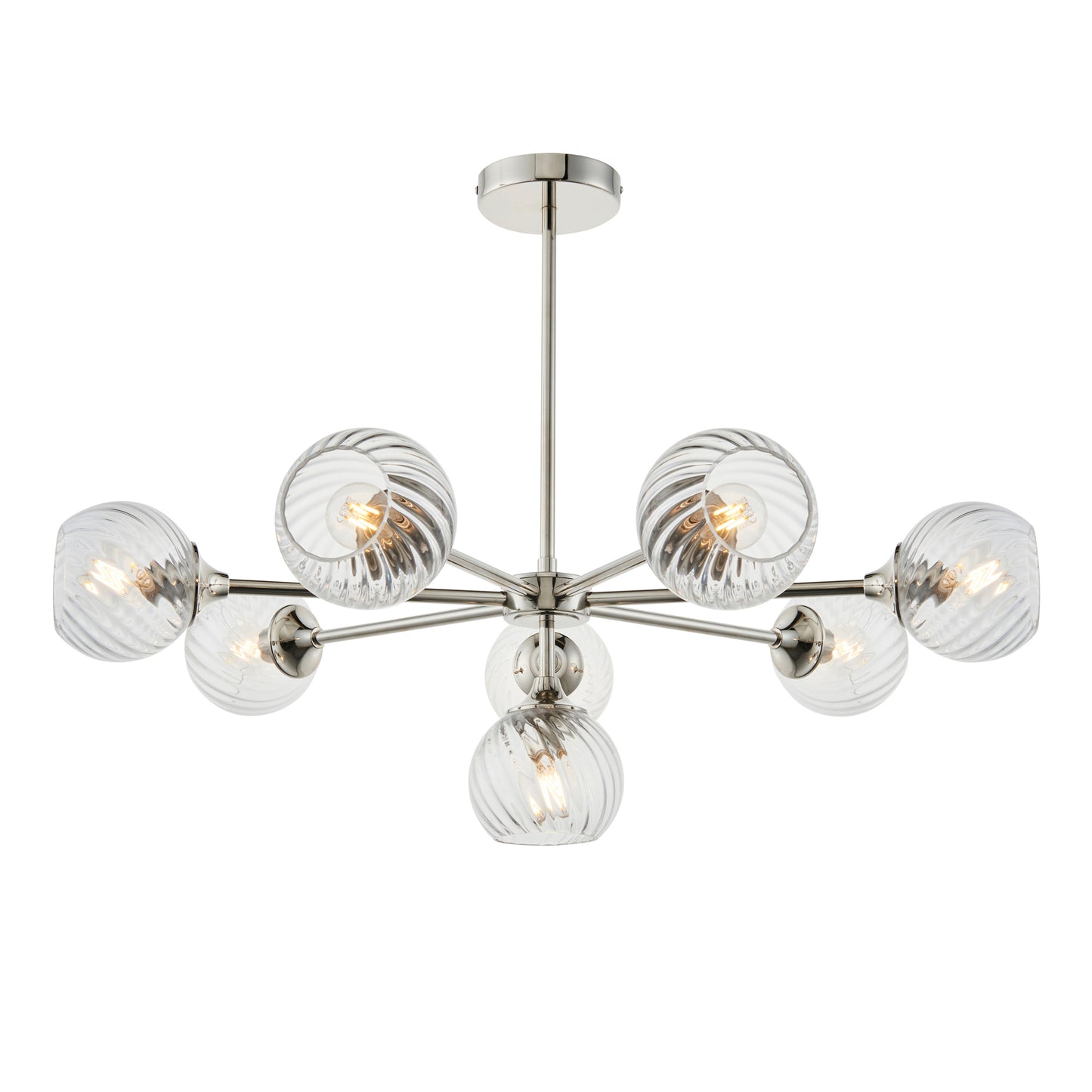 Allegra 8 Pendant Light Bright Nickel – Nickel
