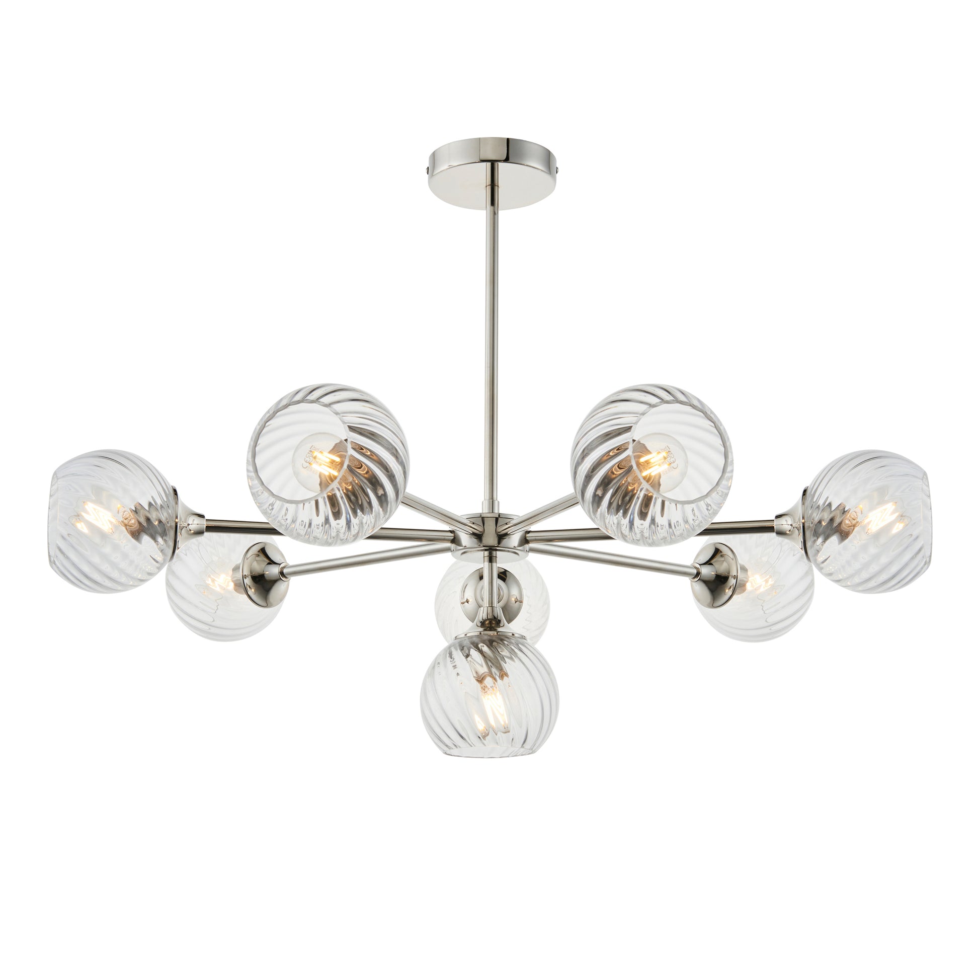 Allegra 8 Pendant Light Bright Nickel – Nickel