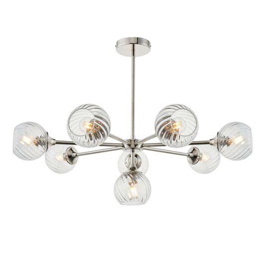 Allegra 8 Pendant Light Bright Nickel – Nickel