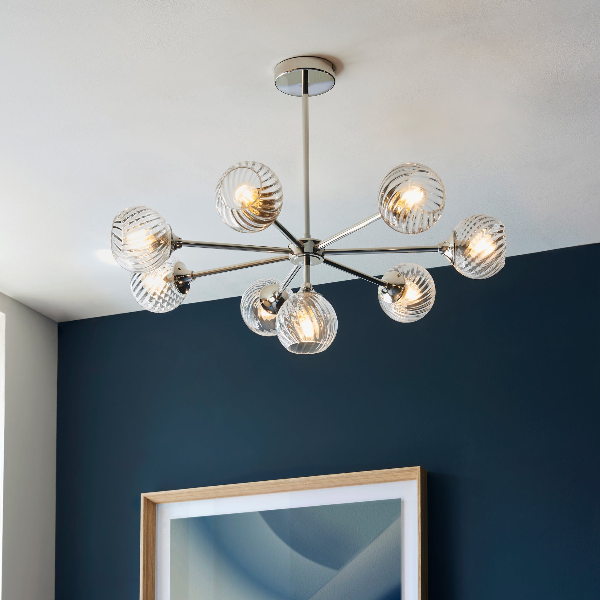 Allegra 8 Pendant Light Bright Nickel – Nickel