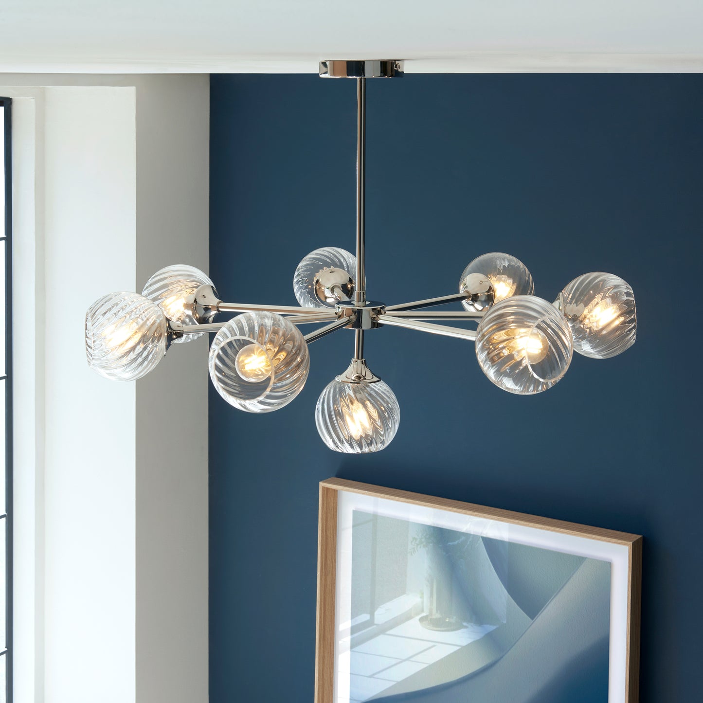 Allegra 8 Pendant Light Bright Nickel – Nickel