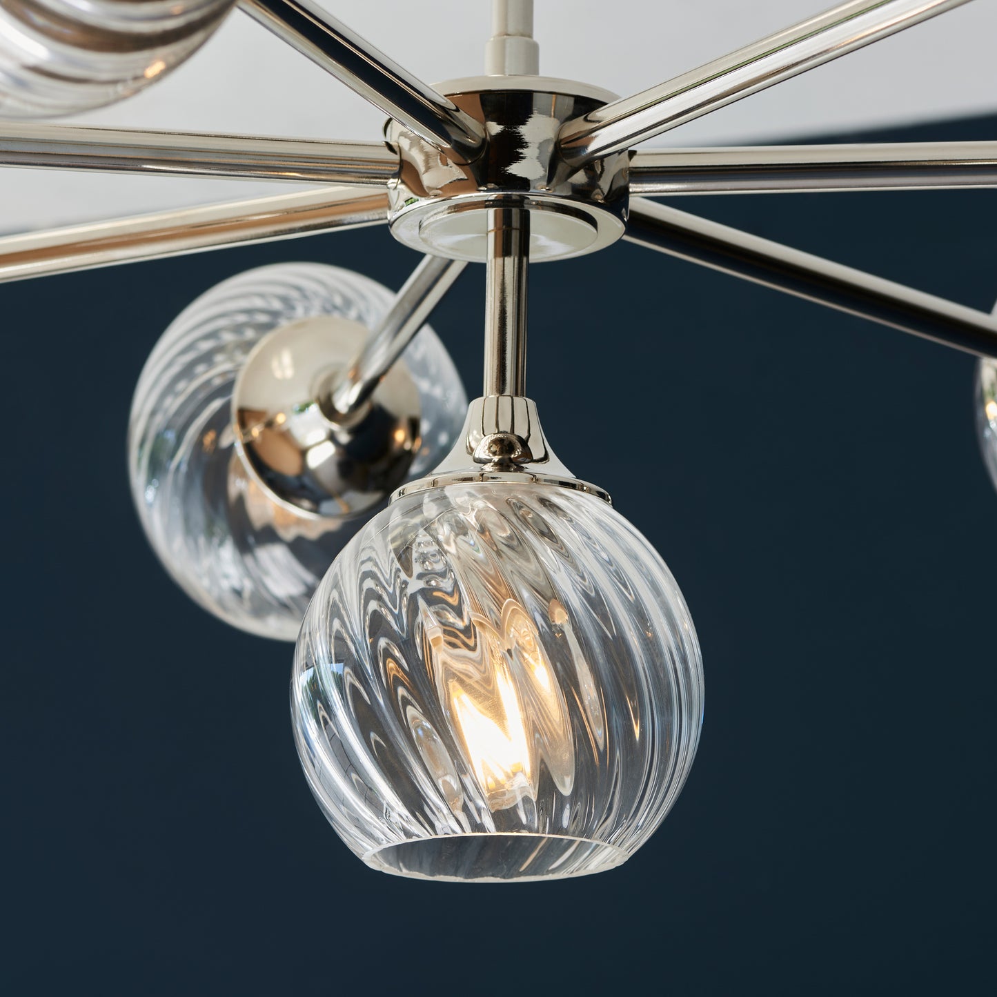 Allegra 8 Pendant Light Bright Nickel – Nickel