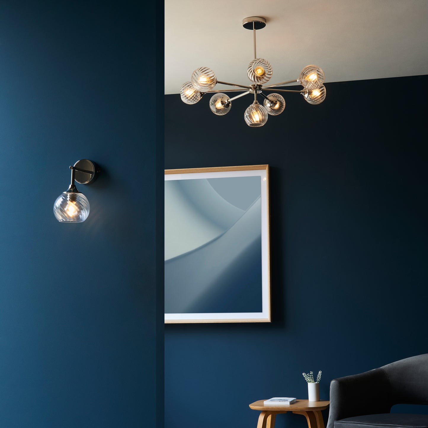Allegra 8 Pendant Light Bright Nickel – Nickel