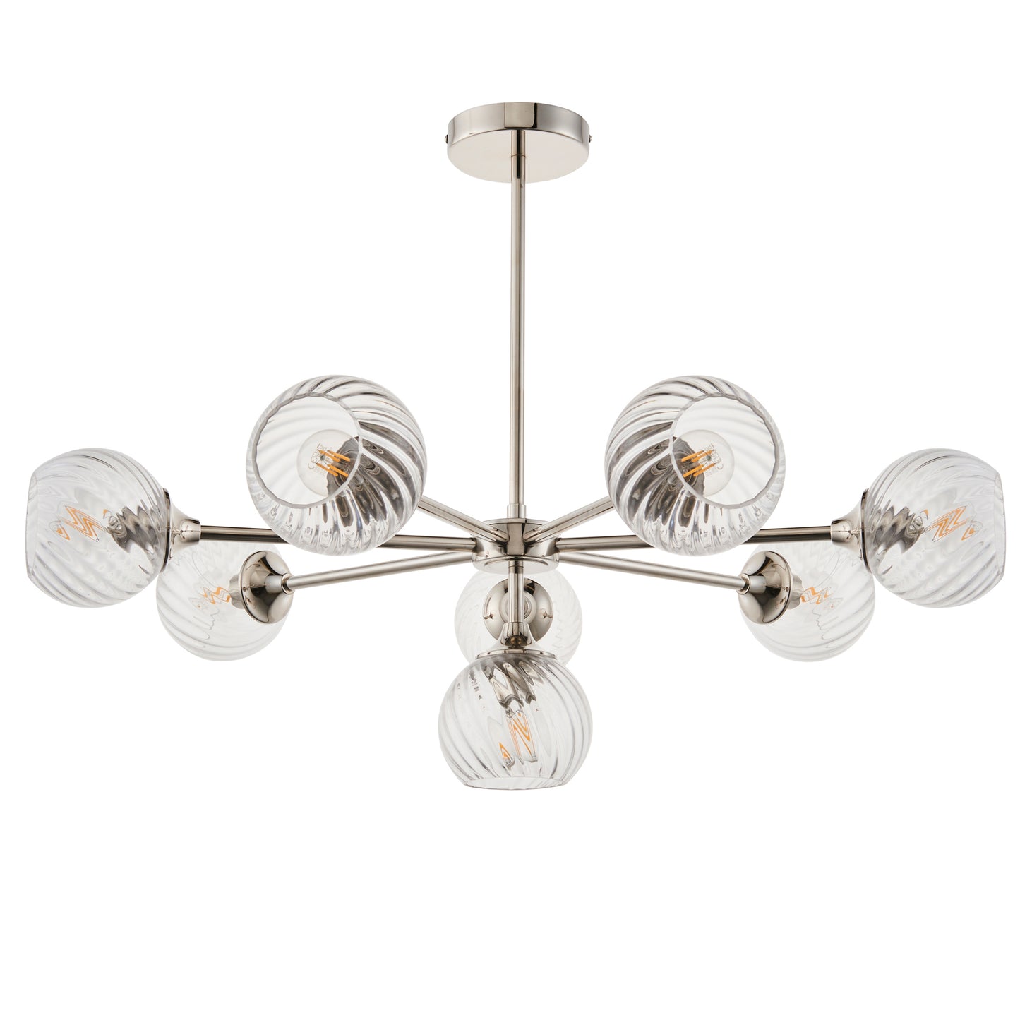 Allegra 8 Pendant Light Bright Nickel – Nickel