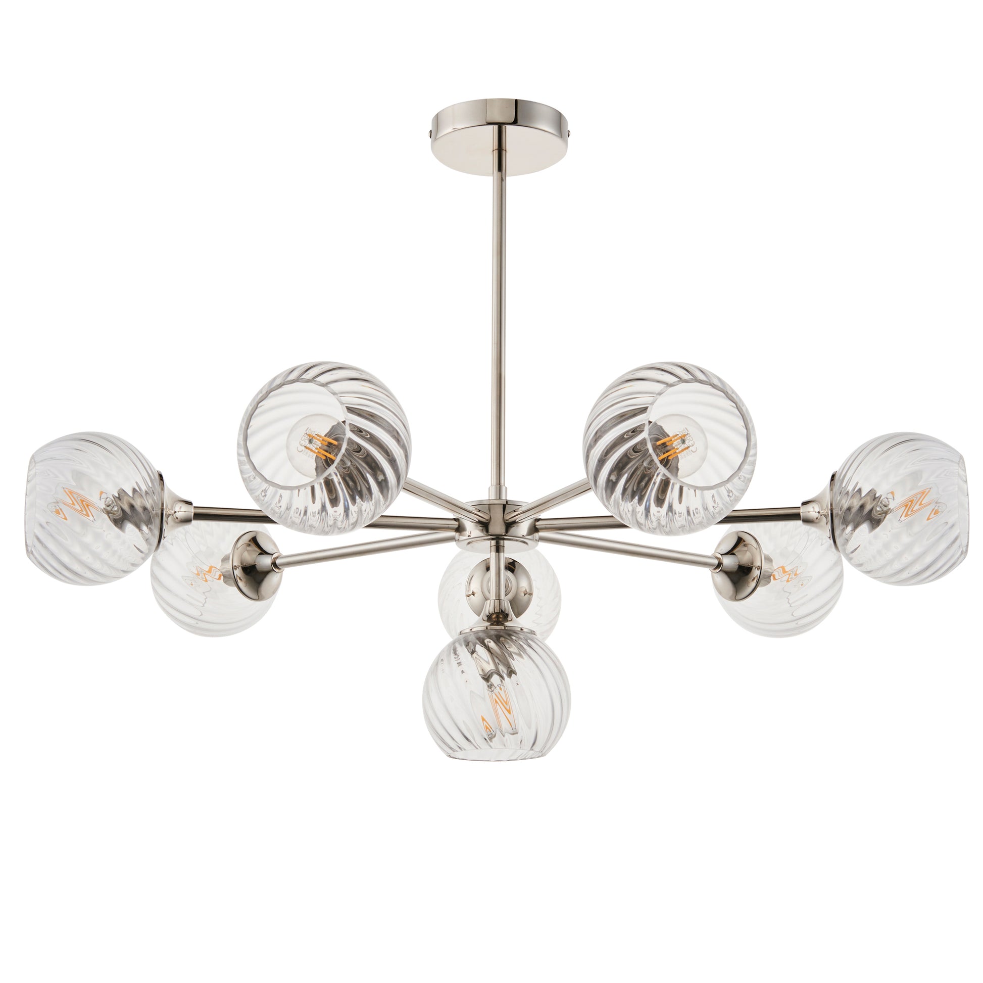 Allegra 8 Pendant Light Bright Nickel – Nickel