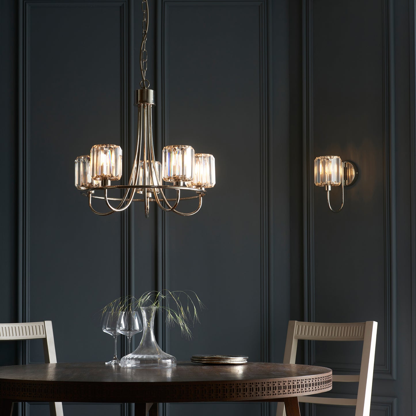 Berenice 5 Pendant Light – Nickel