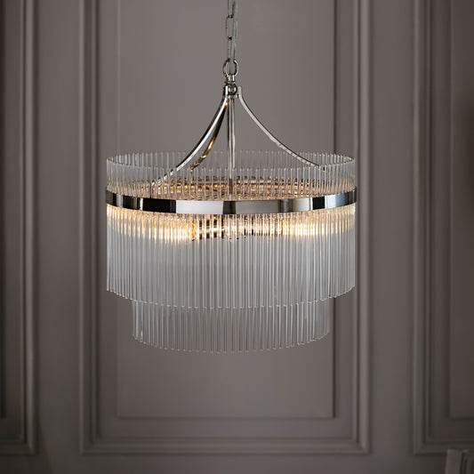 Marietta 5 Pendant Light Bright Nickel – Nickel