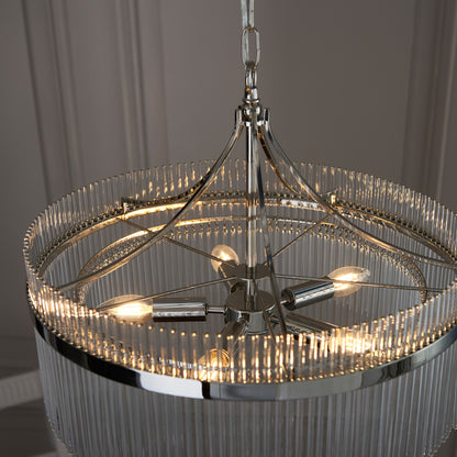 Marietta 5 Pendant Light Bright Nickel – Nickel