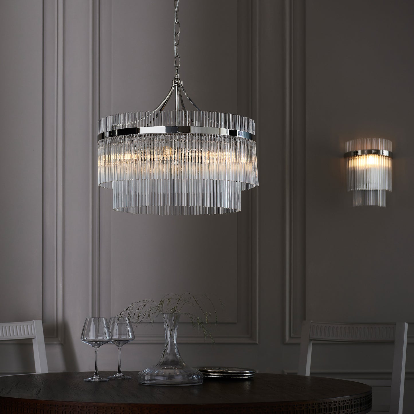 Marietta 5 Pendant Light Bright Nickel – Nickel