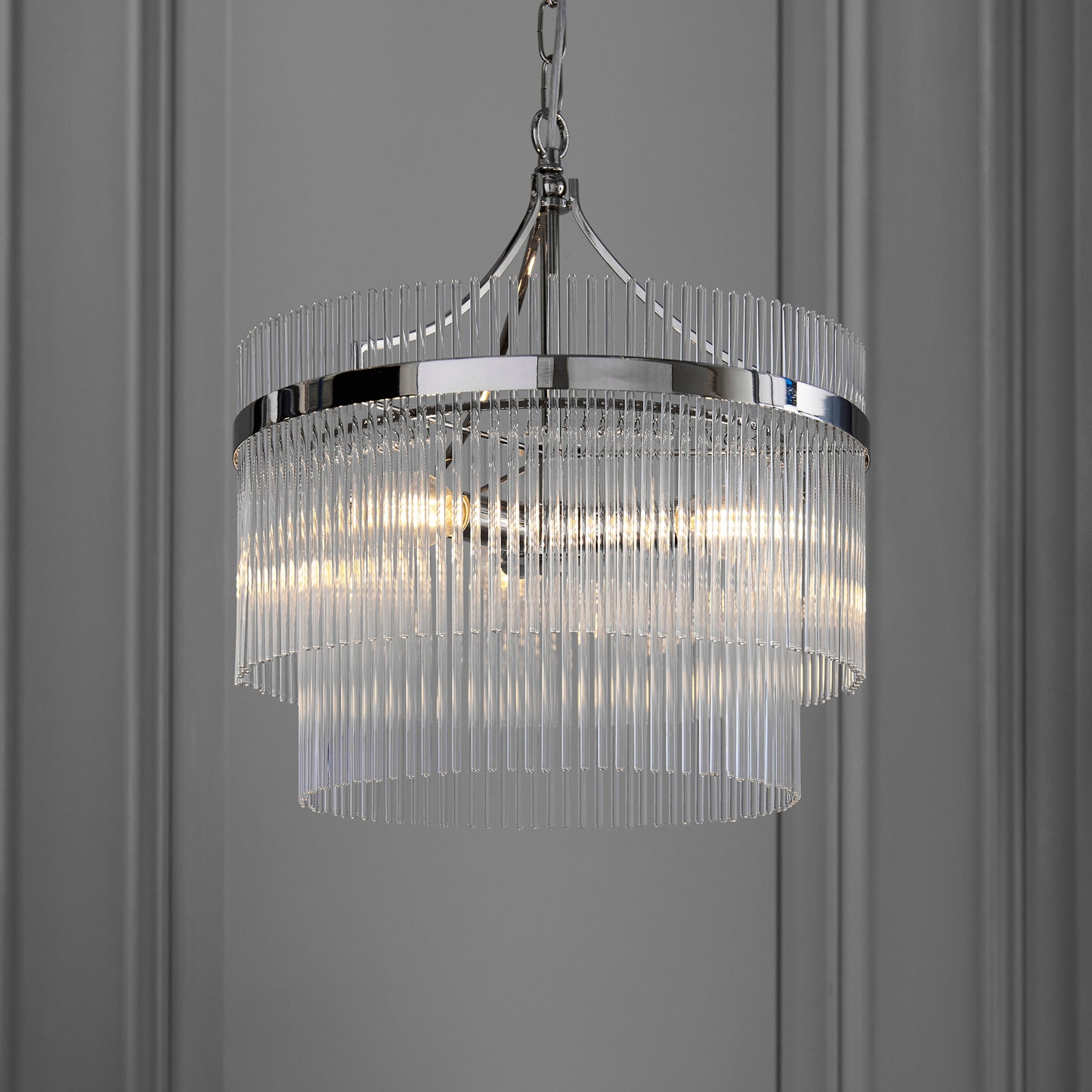 Marietta 3 Pendant Light Bright Nickel – Nickel