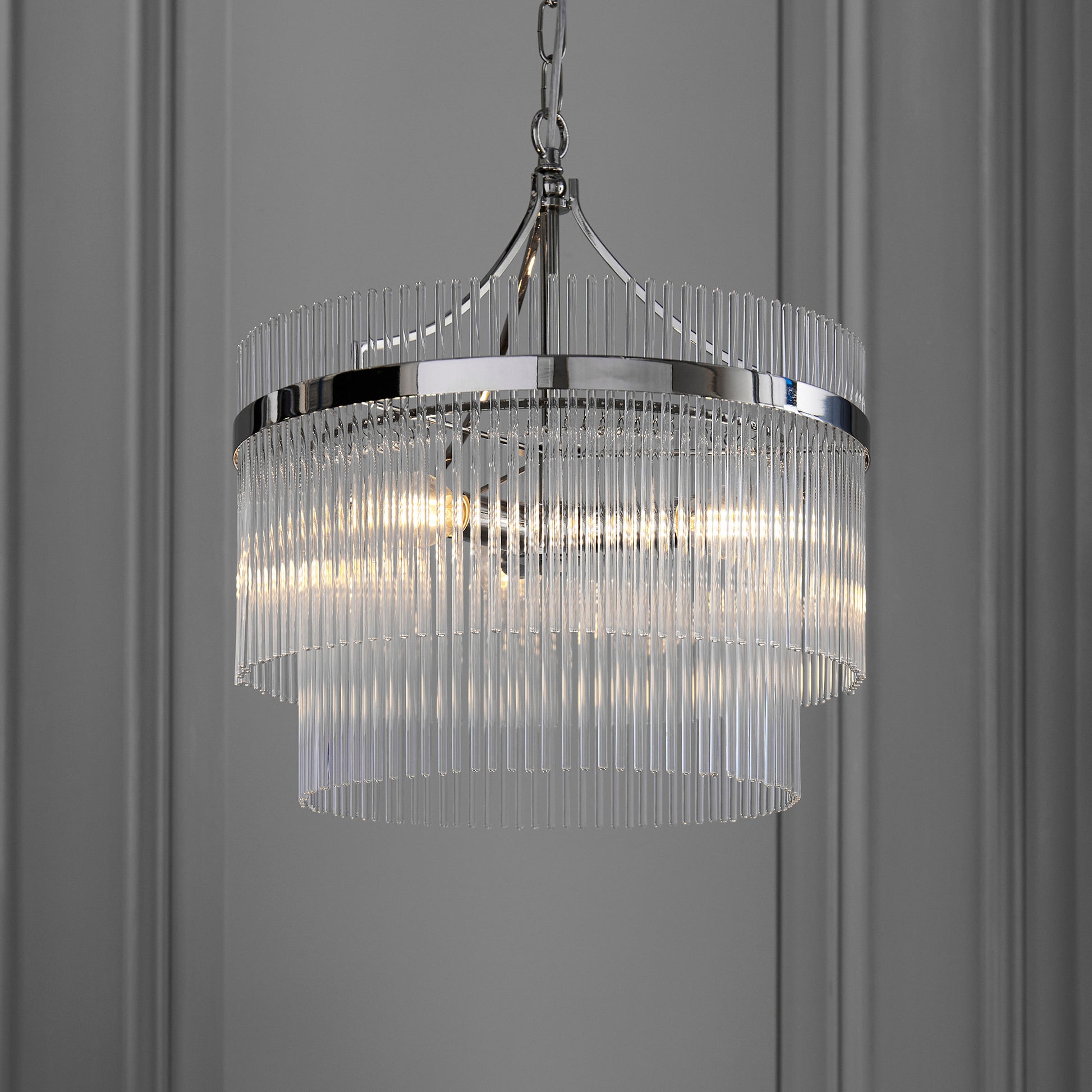 Marietta 3 Pendant Light Bright Nickel – Nickel