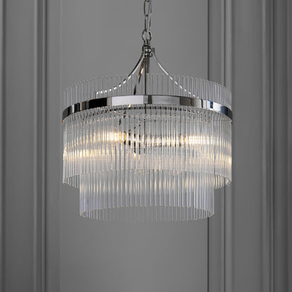 Marietta 3 Pendant Light Bright Nickel – Nickel