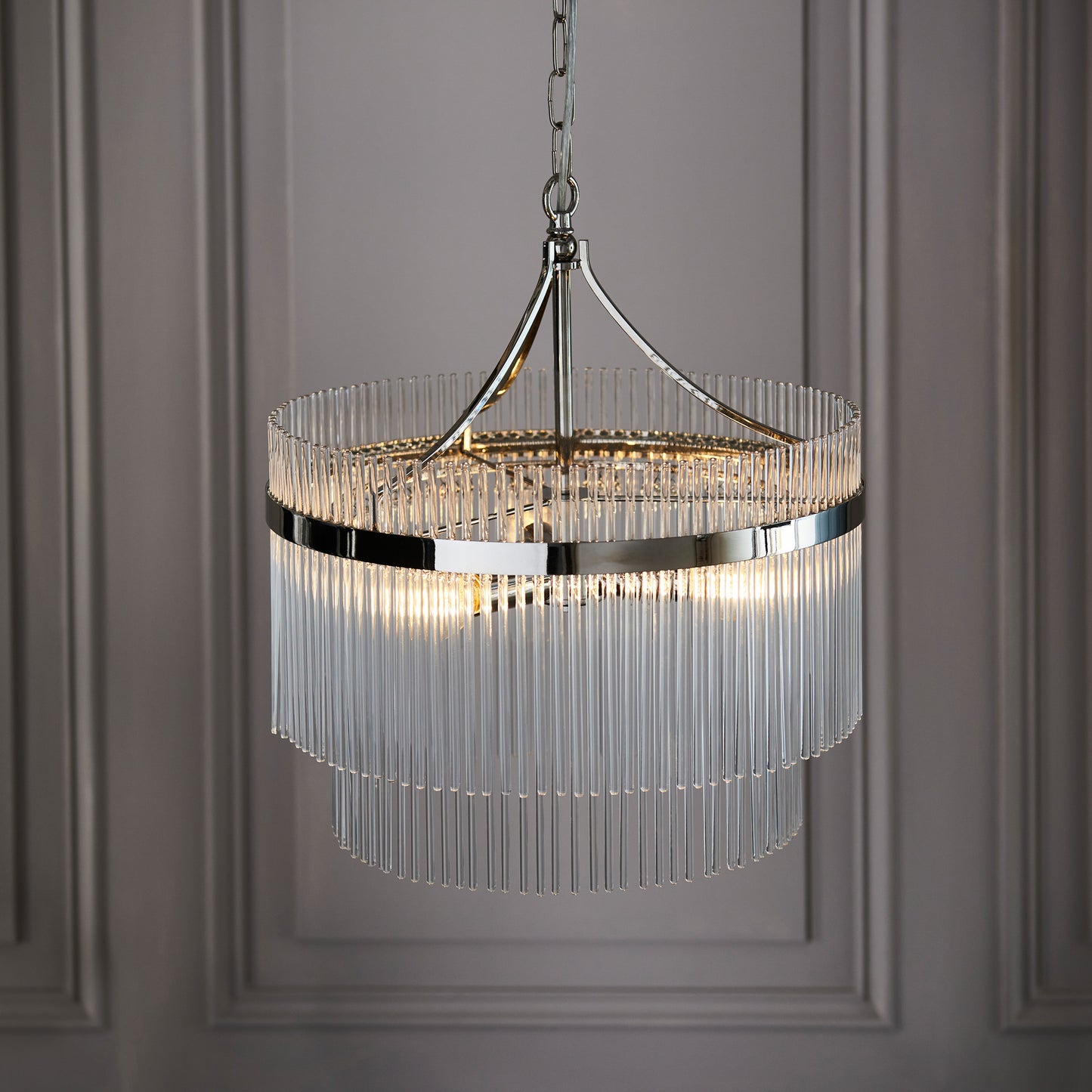 Marietta 3 Pendant Light Bright Nickel – Nickel