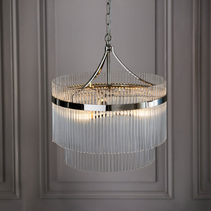 Marietta 3 Pendant Light Bright Nickel – Nickel