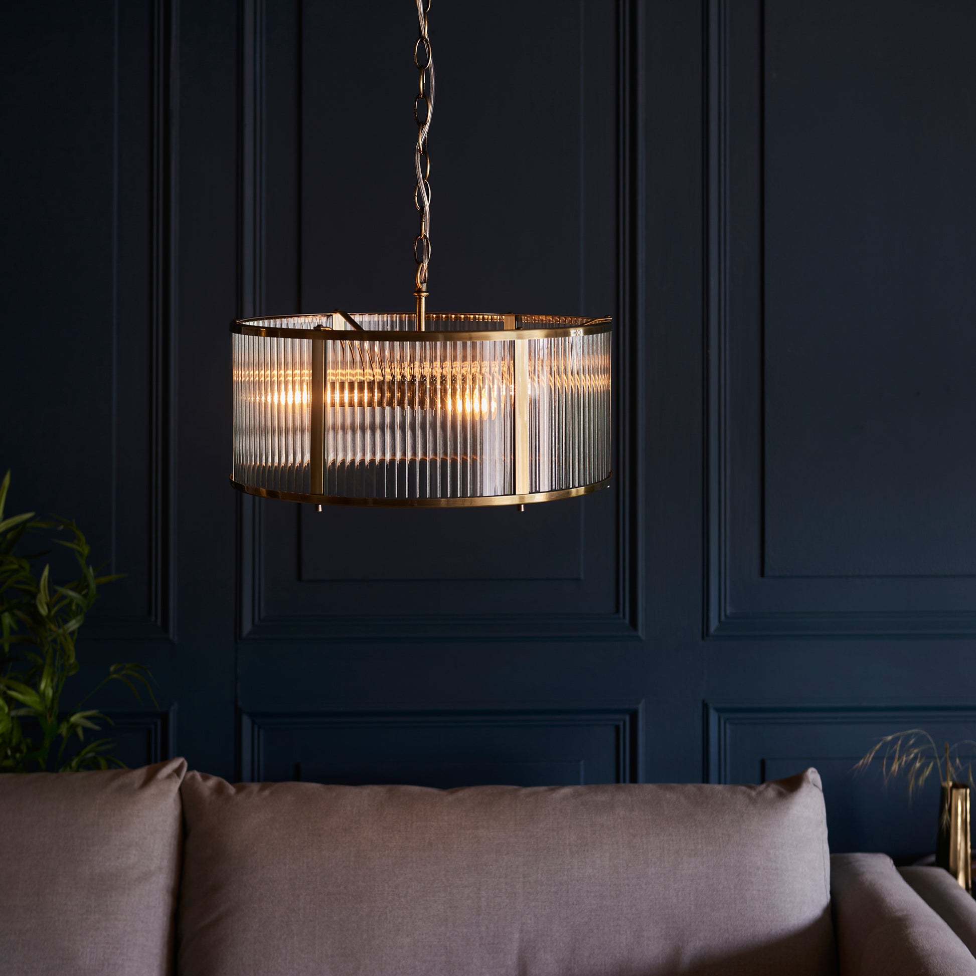 Ridgeton 3 Pendant Light – Brass