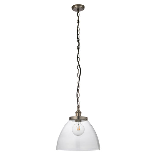 Hansen Grand 1 Pendant Light Brushed Silver – Silver