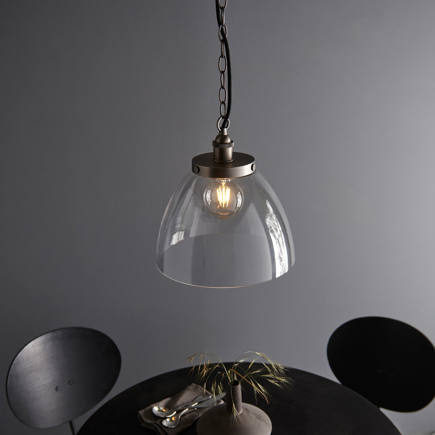 Hansen Grand 1 Pendant Light Brushed Silver – Silver