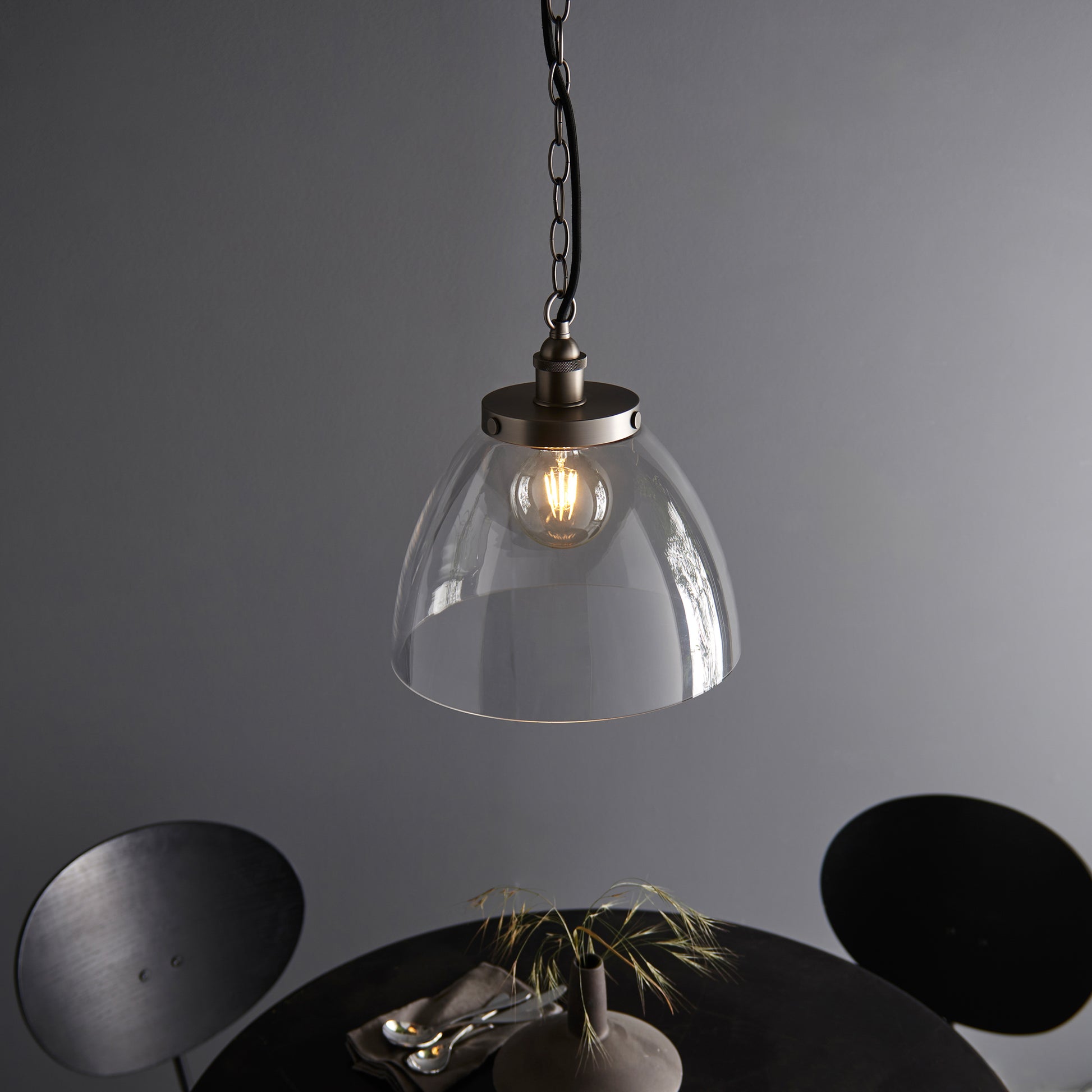 Hansen Grand 1 Pendant Light Brushed Silver – Silver