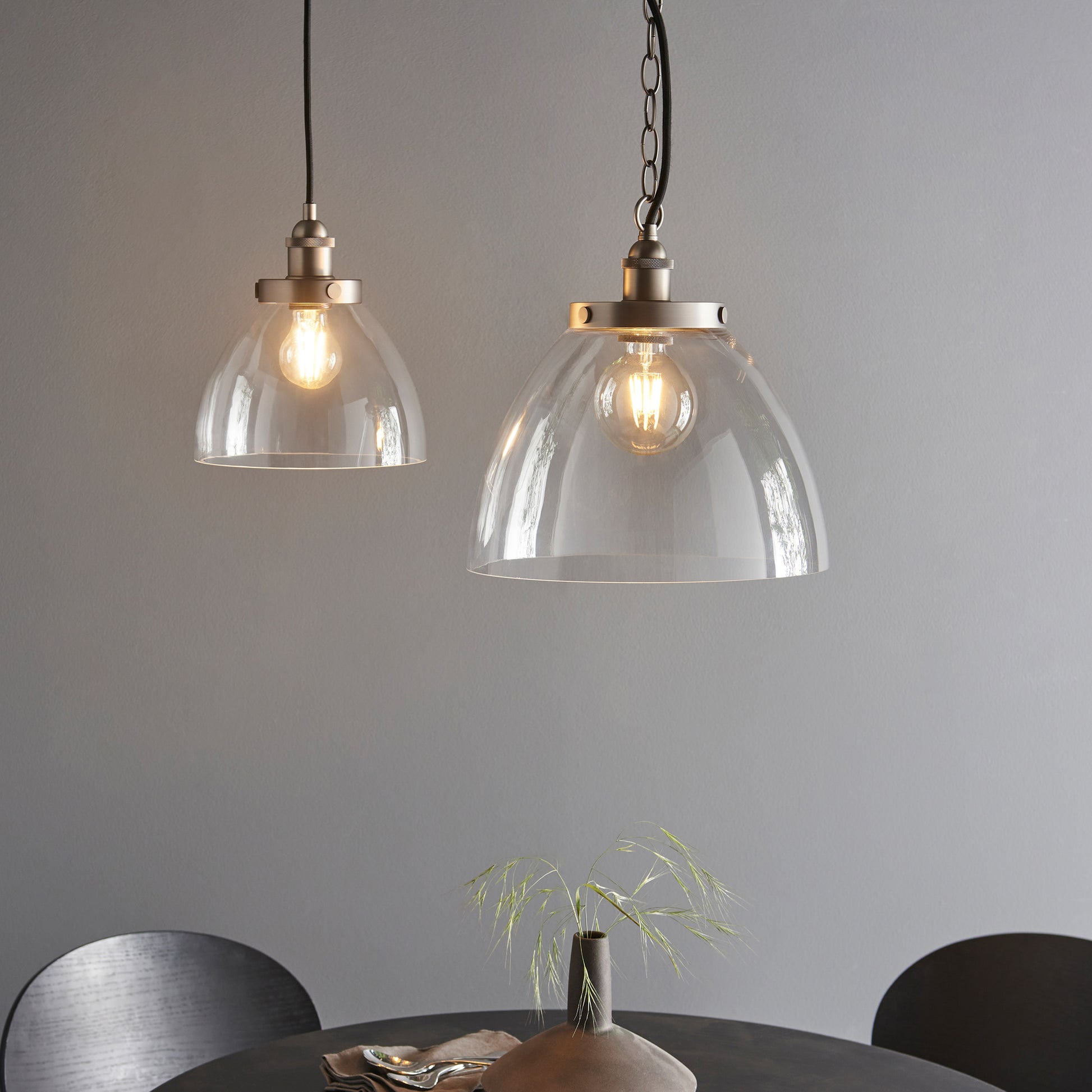 Hansen Grand 1 Pendant Light Brushed Silver – Silver