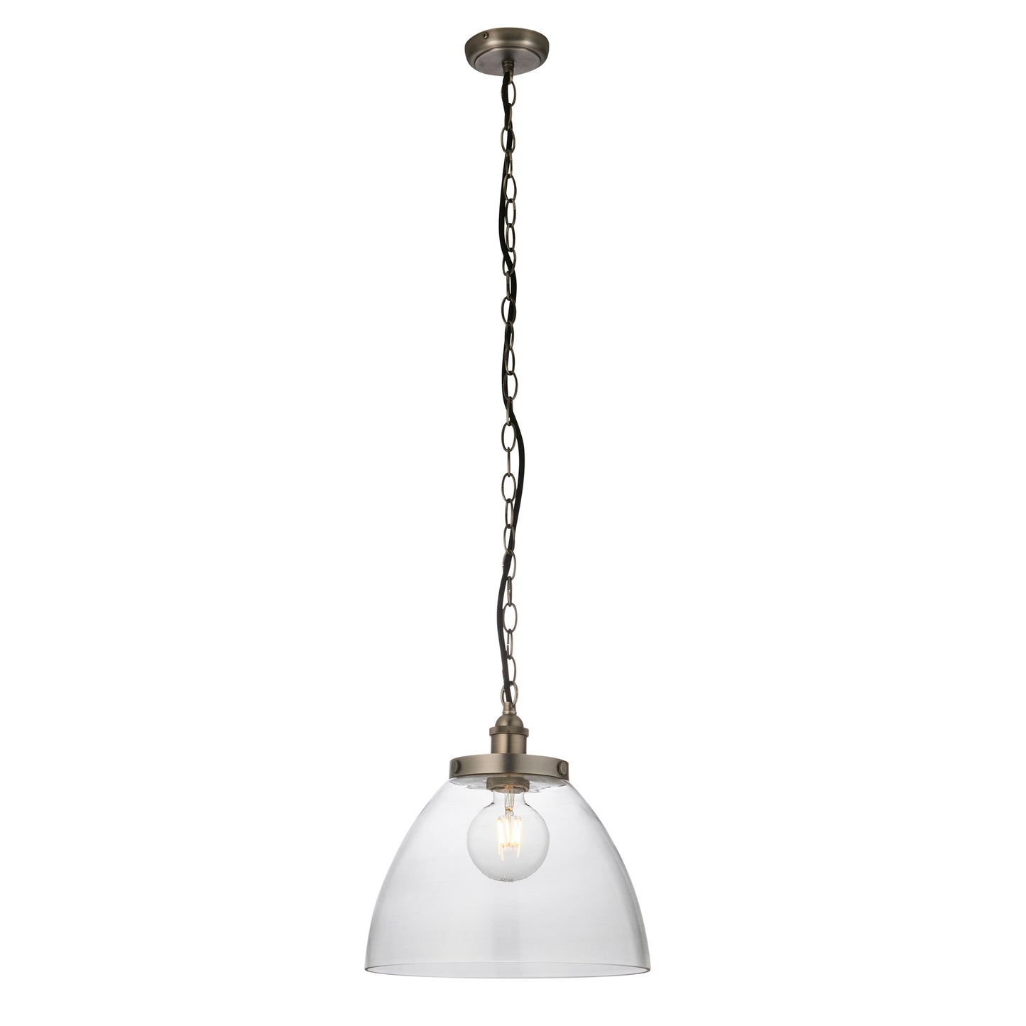 Hansen Grand 1 Pendant Light Brushed Silver – Silver