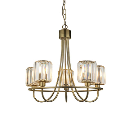 Berenice 5 Pendant Light Antique Brass – Brass