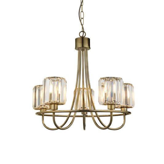 Berenice 5 Pendant Light Antique Brass – Brass