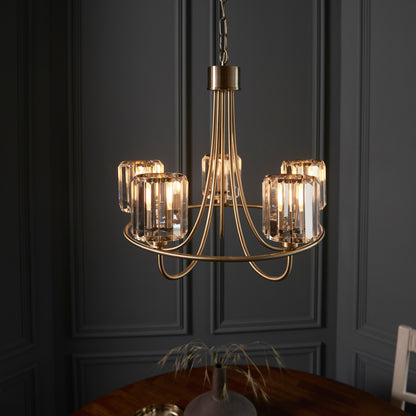 Berenice 5 Pendant Light Antique Brass – Brass