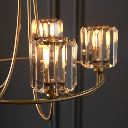 Berenice 5 Pendant Light Antique Brass – Brass