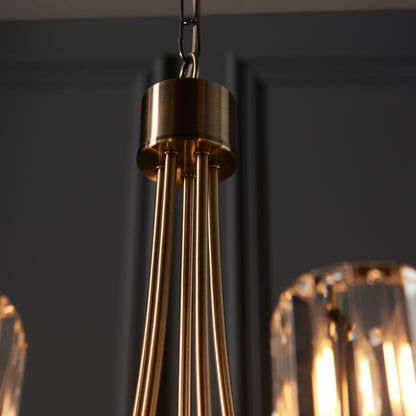 Berenice 5 Pendant Light Antique Brass – Brass