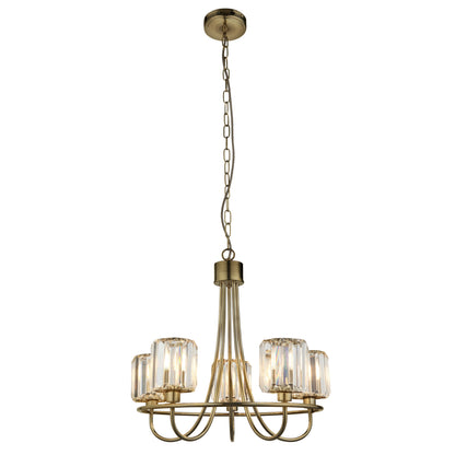 Berenice 5 Pendant Light Antique Brass – Brass