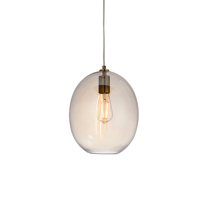 Kelda Oval Pendant Satin Brass Champagne – Champagne