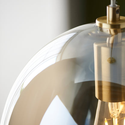 Kelda Oval Pendant Satin Brass Champagne – Champagne