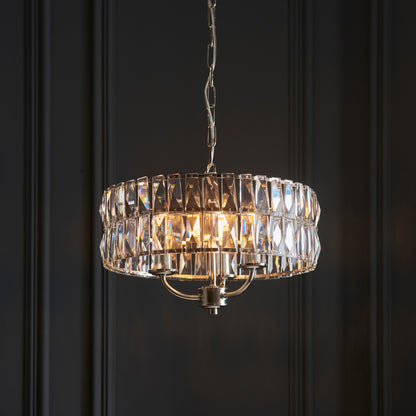 Clifton 3 Pendant Light Bright Nickel – Nickel