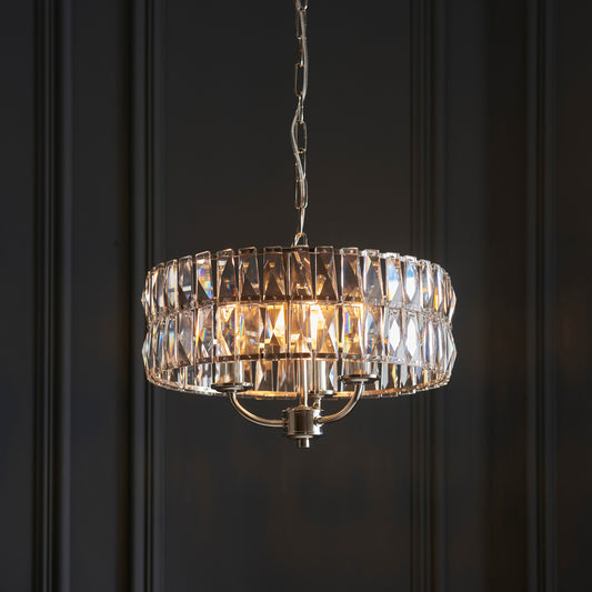 Clifton 3 Pendant Light Bright Nickel – Nickel