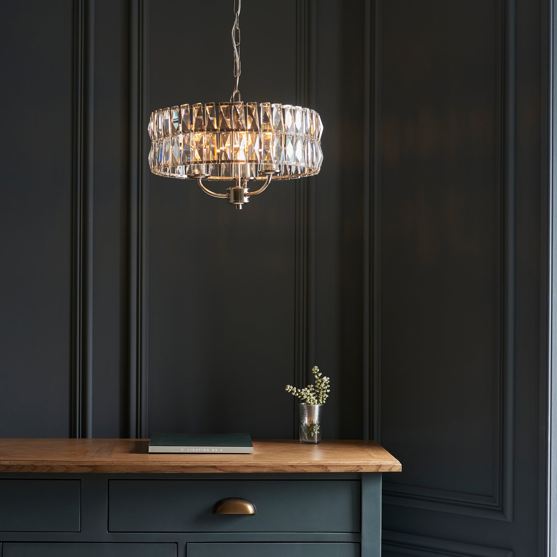 Clifton 3 Pendant Light Bright Nickel – Nickel