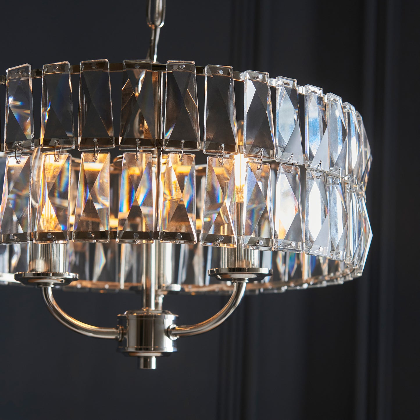 Clifton 3 Pendant Light Bright Nickel – Nickel