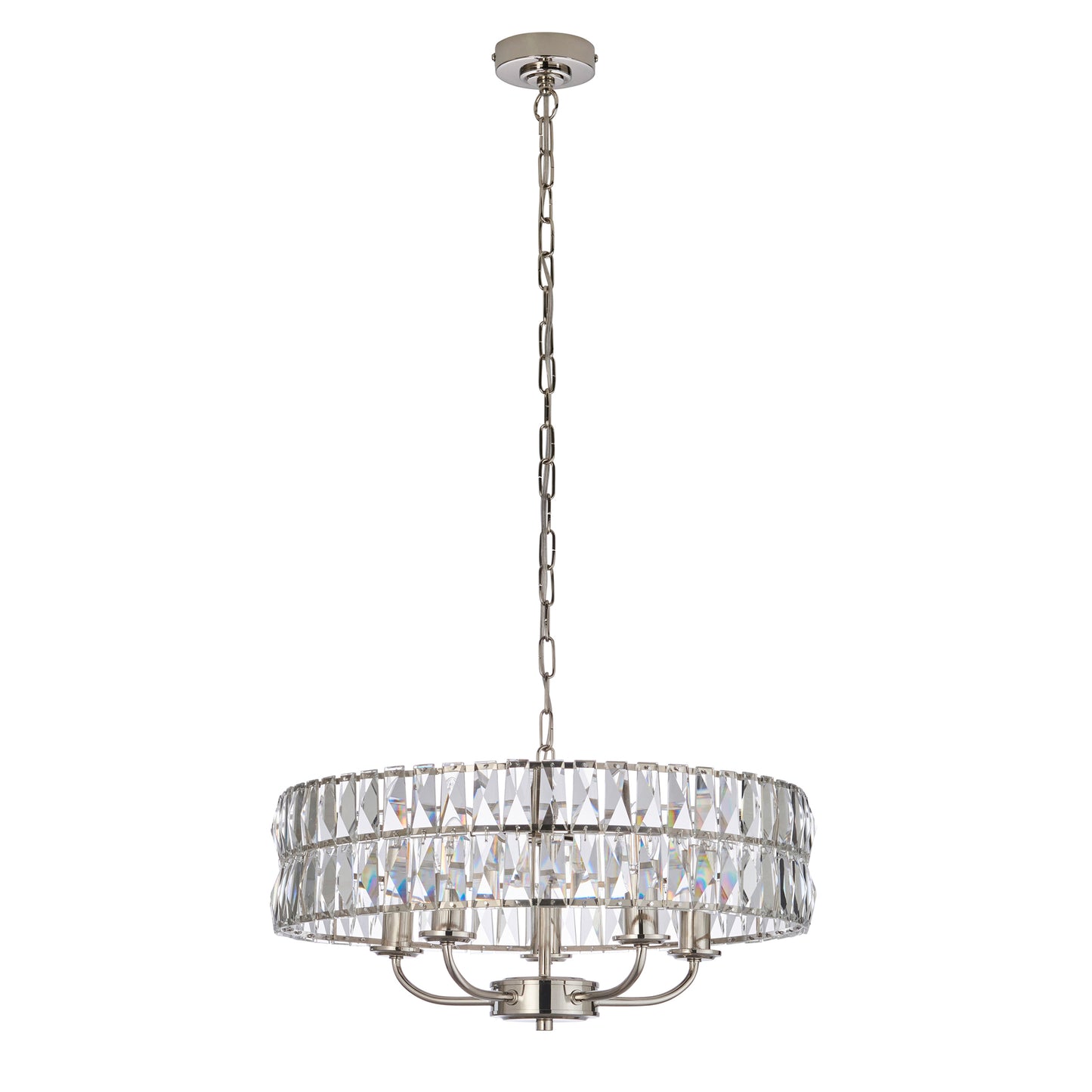 Clifton 5 Pendant Light Bright Nickel – Nickel